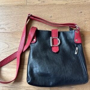 Italian leather crossbody purse
